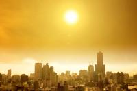 city in the summer heat