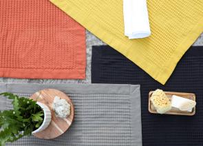 Quick-drying, reversible 100% Natural Cotton Waffle Weave Bath Mats